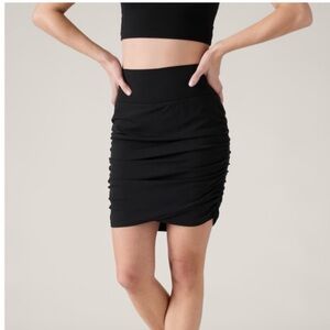 Athleta Black Ruched Skort